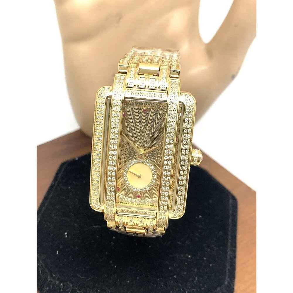 JBW Women's Watch PS505A Mink Swiss Quartz 18k Gold Plated 505 Diamonds 28mm